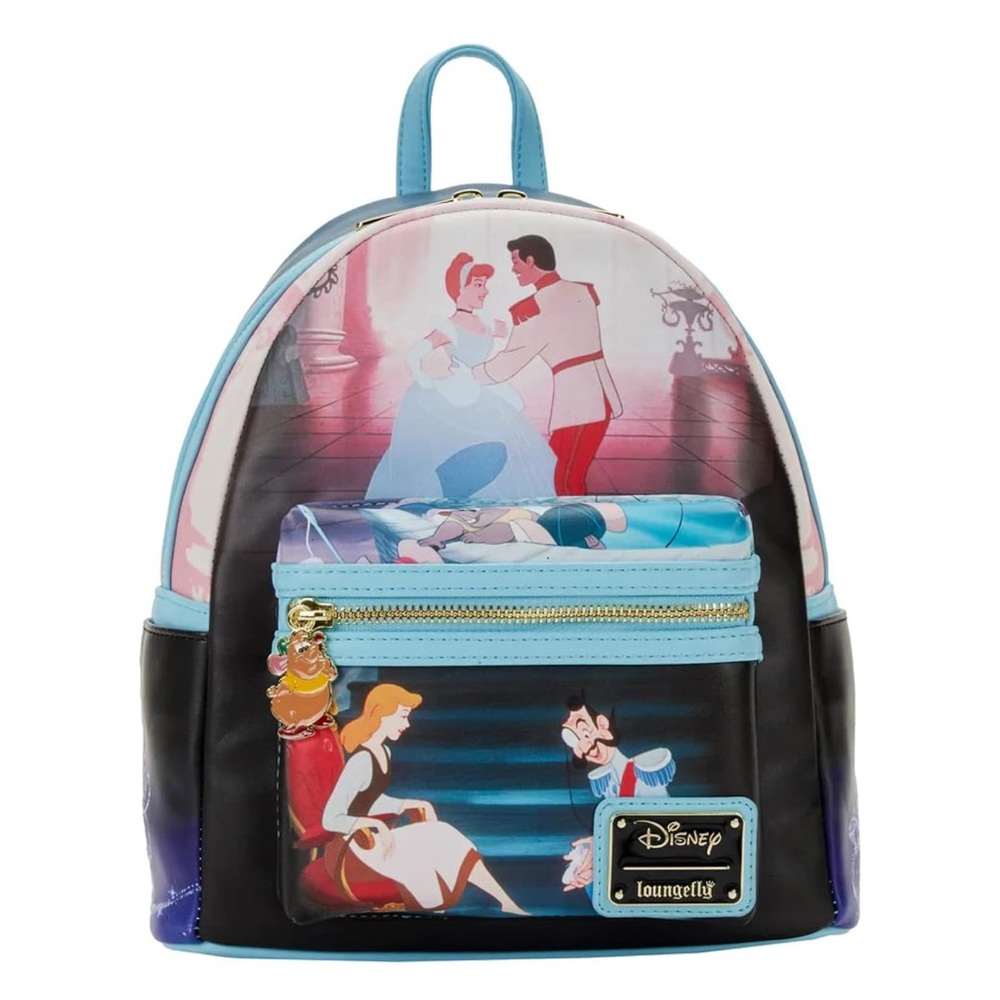 NWT Loungefly Disney Cinderella Princess Scenes Mini Backpack